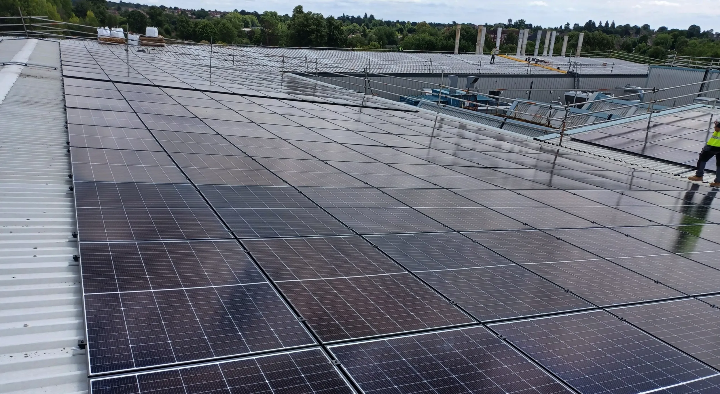 Solar panel installation complete at Deritend